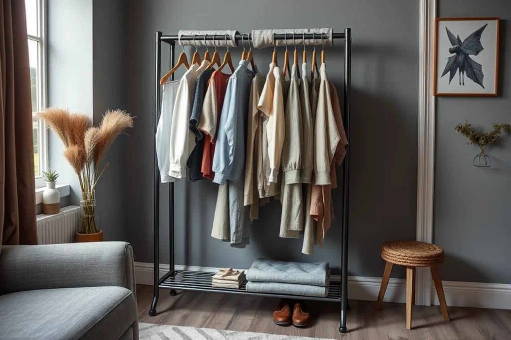 Clothes Rack Heavy Duty With Cover