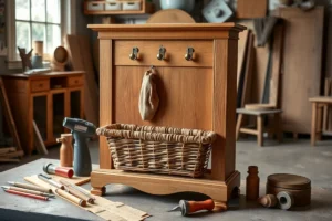 Coat Rack With Basket